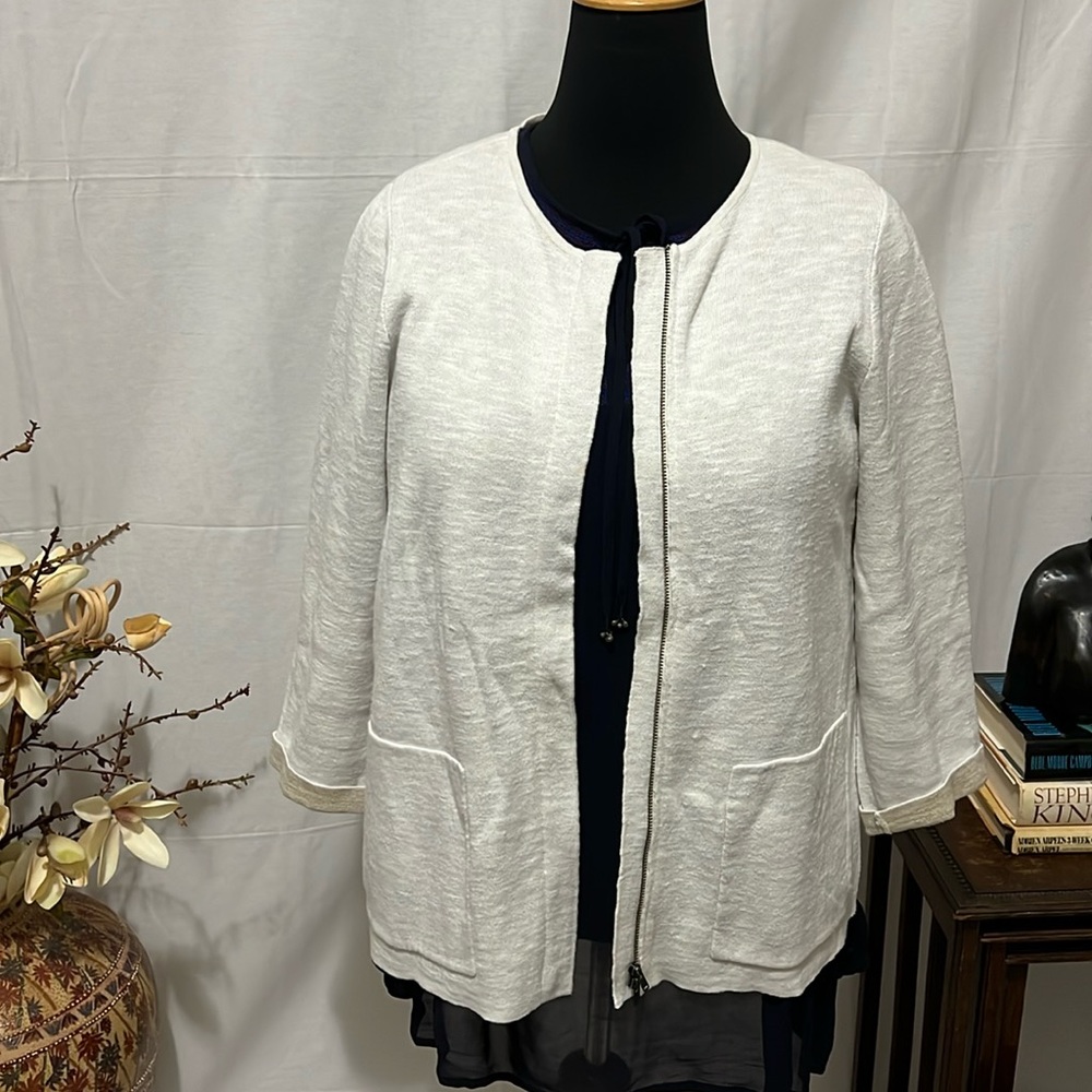The most comfy cotton blend jacket by Eileen Fisher!